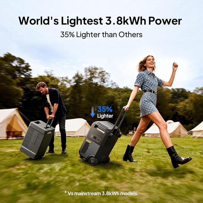 BLUETTI Elite 400 Solar Generator with 2×200W Solar Panels Included (Ship Separately), 3840Wh LFP Batttery Backup with 2600W AC Outlets (3900W Power Lifting) for Home Backup, Outage, RV Life, Camping