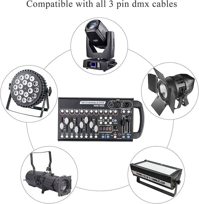 DMX Controller - 192 Channel DMX Light Controller for Led Lights
