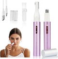 Mendaping 2025 Rechargeable Nose & Ear Hair Trimmer, Dual-Edge Blade Electric Clipper for Women Men, Facial & Eyebrow Hair Removal Tool, Powerful Motor, Painless, Easy to Clean (Multicolor)