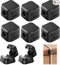 8 Pack Magnetic Cord Organizer, Strong Adhesive Desk Magnetic Cable Clips Management, Ideal Phone Cord Holder for Nightstand Desk Car Home Office Charger Holder (Black)