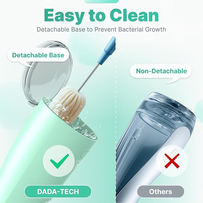 Water Flosser for Teeth, Cordless Oral Irrigator Portable Dental Cleaner Picks with 8 DIY Modes 7 Jets 300ml Tank Braces Flossers Rechargeable (Green)