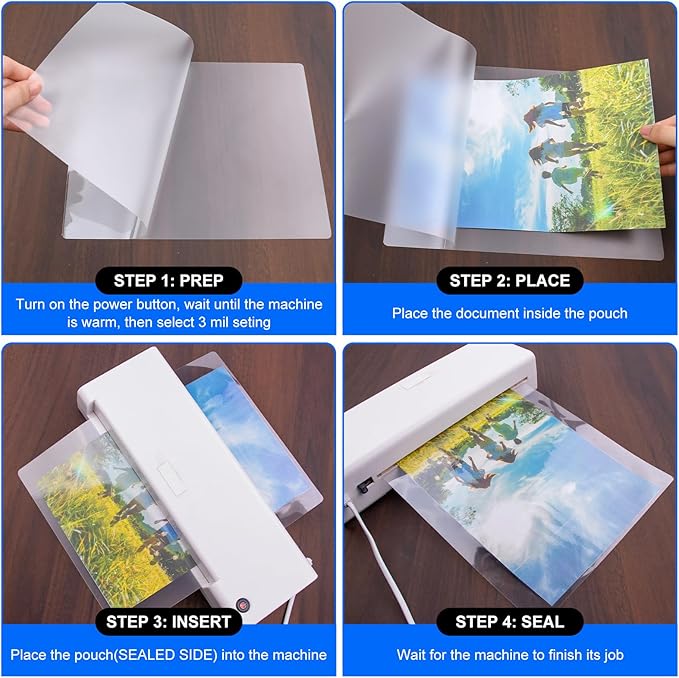 BURVAGY 600 Pack Laminating Sheets, 3 Mil, 9 x 11.5 Inches Thermal Laminating Pouches Lamination Sheet Paper for Laminator, Clear, Letter Size, Office and School Supplies