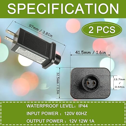 SIGANDG 12V 12W LED Transformer Replacement Class 2 Power Supply for Christmas String Light Inflatable Decorations LED Controller IP44 Waterproof Low Voltage