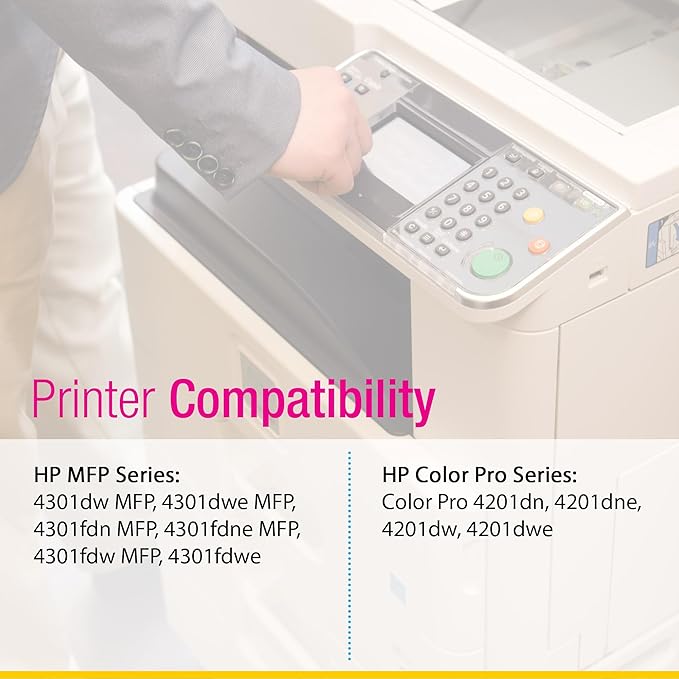 CS Replacement Compatible with HP 4301fdwe Toner Cartridge W2100X to use with Color Pro 4201dn 4201dne 4201dw 4201dwe MFP 4301dw MFP 4301fdwe (Black, 2-Pack)
