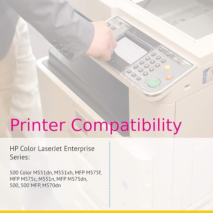 CS Replacement Toner Cartridge Compatible with HP M570dn CE401A Cyan CE402A Yellow CE403A Magenta Color PRO 500 M570 M570DN M570DW M551DN M551N M551XH Flow M575C 3 Color Set