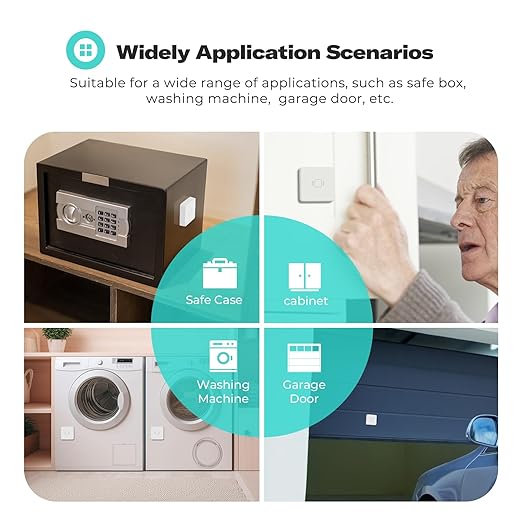 THIRDREALITY Zigbee Vibration Sensor 3 Pack with 110dB Alarm, Zigbee Hub Required,Adjustable Sensitivity, Work with SmartThings, Home Assistant via ZHA/Z2M and Echo Devices with Built-in Zigbee hub