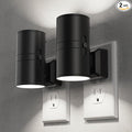 Briignite Night Lights Plug into Wall, Modern LED Night Light Plug in, Dusk to Dawn Sensor, 5000K Daylight, 0-100LM Adjustable Brightness, Dimmable NightLight for Hallway, Bedroom, Stairway, 2 Pack