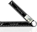 PDDYIER Angle Finder Protractor, 2-in-1 Miter Saw Protractor, 7 Inch/200mm ABS Angle Ruler, High Accuracy Miter Angle Measuring Tool for Woodworking, Metalworking, Carpenter, Construction