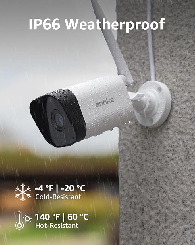ANNKE Wireless Camera System, 16CH Expandable 4K Security NVR, 8Pcs 3MP Outdoor Cameras, 2-Way Audio, Dual-Band WiFi, Human Detection, IP66 Waterproof, 2TB HDD, Compatible with Alexa, 24/7 Protection