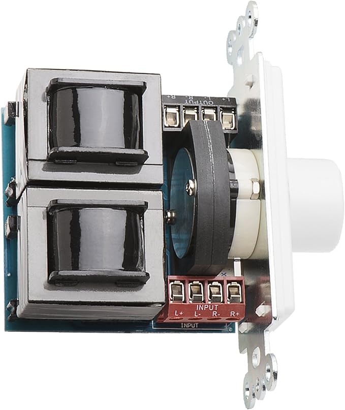 OSD Audio 300W Sleek, Modern, Minimalist Design in Wall Volume Control, Rotary Knob White Impedance Matching SLK300