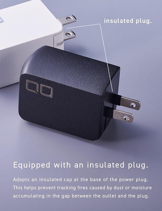 CIO 65W USB C Charger Block, Max 67W GaN Fast Charging Brick w/Dual Type-C Ports & Type-A, USBC Adapter, Multi Travel Charger Block, NovaPort Trio II 2C1A (Black)