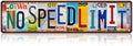 Vintage No Speed Limit Wall Decor Street Signs Home Bar Coffee Metal Tin Signs 16 x 4 Inches