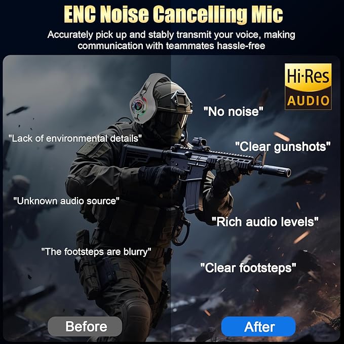 Ordtop 2.4GHz Wireless Gaming Headsets for PS5/PS4/Switch, 2026 RGB Noise Cancelling Over-Ear Headphones with 7.1 Surround Sound, 40mm Drivers, 276g Ultraligero, Memory Foam, 45H Gaming Headphones