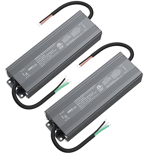 EMITEVER Triac Dimmable LED Driver,2 Packs 200W Power Supply,AC 120V to DC 24V Transformer,Compatible with Lutron and Leviton Dimmers,for LED Lighting,Class 2,ETL Certified,Waterproof IP66
