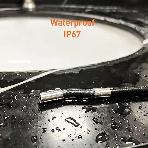 DXZtoz 10FT Articulating Borescope, Inspection Camera with 0.33in Two-Way Steering Snake Camera, Waterproof 1080P Endoscope with Light for Mechanics Electriction Wall Pipe Inspection