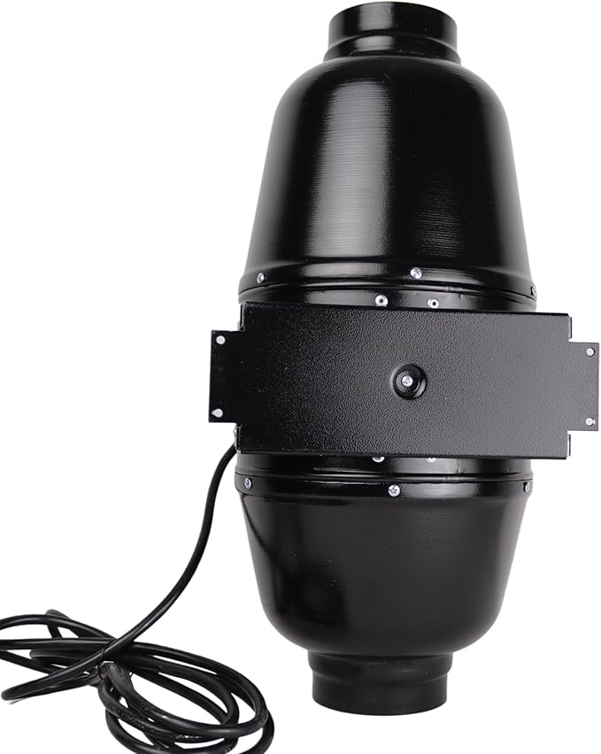 VENTS-US TT Silent M 125-5" Inline Duct Fan Includes Two-Speed Switch with Thermal Overload Protection – UV Resistant, Quiet Operation, up to 188 CFM