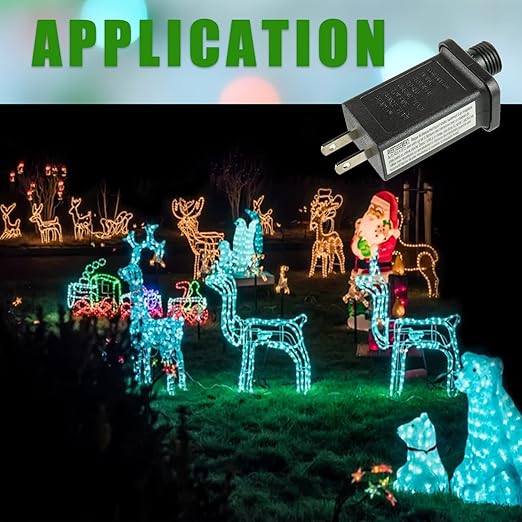 SIGANDG 30V 9W LED Transformer Replacement Class 2 Power LED Controller with 8 Modes Supply for Christmas String Light Inflatable Decorations IP44 Waterproof Low Voltage Transformer(2 Pcs)