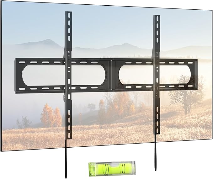 PUTORSEN 37-140'' Heavy Duty TV Wall Mount, up to 275lbs, Low Profile Fixed TV Wall Mount, with Quick Lock and Release, Max VESA 1200 x 800mm, Fits 16"/18"/24" Stud, Flush Slim Design