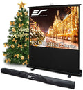 Elite Screens ezCinema 2, 120-inch 4:3 Aspect Ratio Portable Manual Floor Pull Up with Scissor Backed Projector Projection Screen Office Classroom Church Home Theater + Carrying Bag, F120NWV2