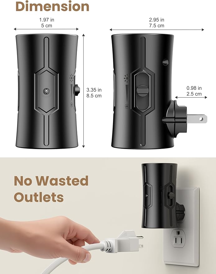 Sujeet LED Night Lights Plug into Wall, Bright Night Light, Dusk to Dawn Sensor, Soft White 3000K, 0-100LM Adjustable Brightness, Dimmable Nightlights for Hallway, Bathroom Bedroom Kitchen, 2 Pack
