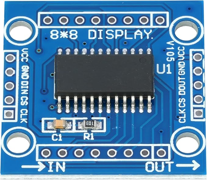 MTDELE 5Pcs MAX7219 5V 8 * 8 Dot Matrix LED Display Module Kit Control Compatible with Arduino Raspberry Pi
