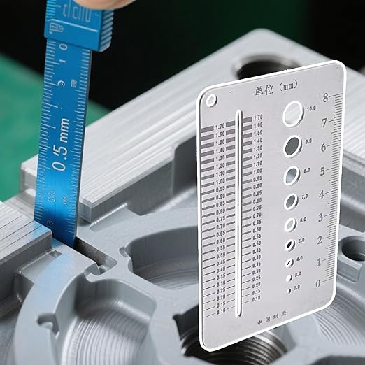 High-Precision Crack Width Gauge, Stainless Steel Precision Scale Home Inspection Crack Measuring Tool for Wall Inspection, Construction Monitoring, Home Maintenance