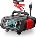 NEXPEAK 1-20A Battery Charger, Trickle Charger Car Battery Charger 12V 24V LiFePO4 Lead Acid Smart Battery Maintainer with Adjustable Current for Car Truck Lawn Mower Boat Marine