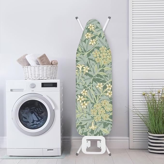 ZCFYGDX 15x48 in Ironing Board Covers Easy to Install Resistant,Elastic Edge 3 Nylon Buckle Strap Fasteners Breathable & Wear-Resistant,Resist Scorch Staining Protective Cover William Morris Prints