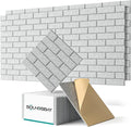 Soundproof Wall Panels Self-adhesive, 18 Pack Acoustic Panels Sound Absorbing Panel High Density Brick Wall Panel for Walls, Office,Reccording Studio, Ceiling 12" X 12" X 0.4" Gray