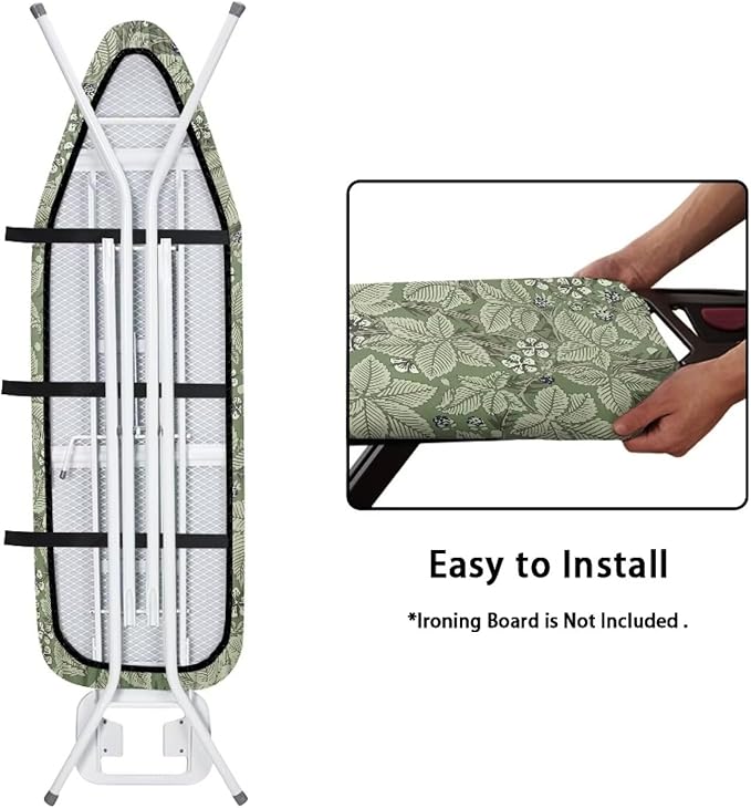 ZCFYGDX Ironing Board Covers Lightweight & Breathable Anti-Slip & Wear-Resistant (17 x 49 in) with Nylon Buckle Straps Elastic Edge Easy to Install, Scorch Resistant, William Morris Prints Size-M