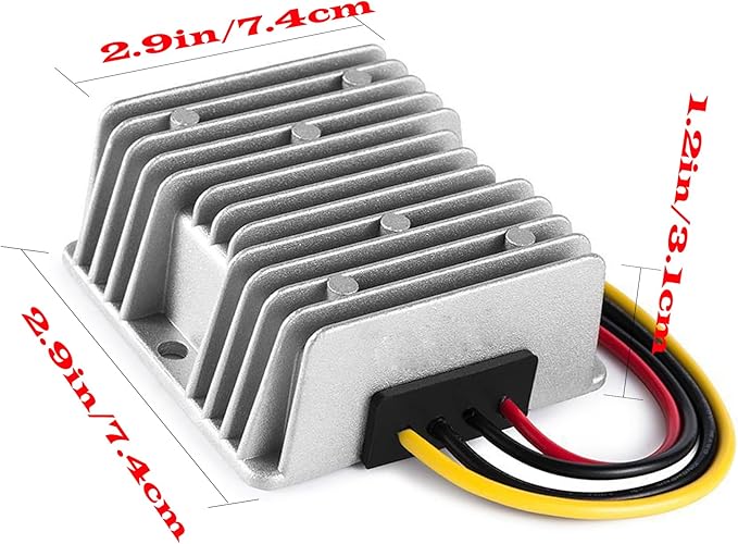 MGGi DC Converter Regulator DC 24V Step Down DC 12V 15A 180W, Waterproof Voltage Reducer, Adapter Converter Power Supply Module Buck Transformer, for Auto Car Truck Vehicle Boat Golf Cart, Forklifts