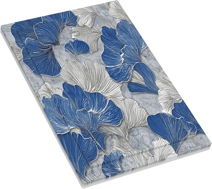 Bvtewkhz Abstract Blue Marble Plant Leaves No Device Single Blank Decorative Light Switch Covers Electrical Faceplate Switch Plates for Bathroom Kitchen Home