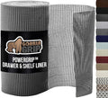 GORILLA GRIP powerGRIP Drawer Shelf and Cabinet Liner, Thick Strong Hold, Non-Adhesive Liners Protect Kitchen Cabinets and Cupboard, Bathroom Drawers, Easy Install, Breathable Mat, 20" x20', Gray