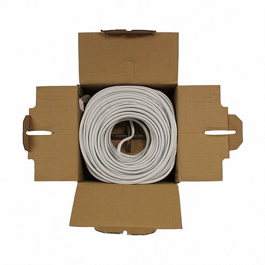 NavePoint 250ft in Wall Audio Speaker Cable Wire CL2 12/2 AWG Gauge 2 Conductor Bulk White