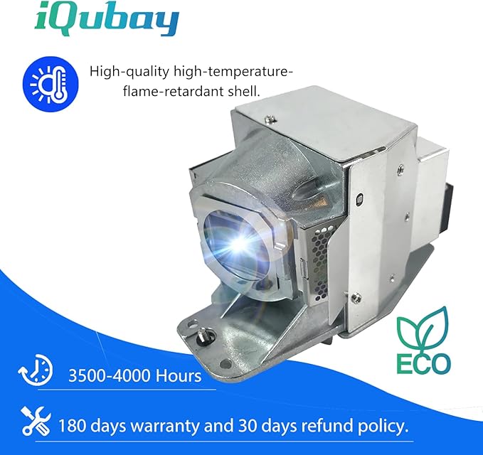 iQubay 5J.J9H05.001/5J.J7L05.001/CS.5J22L.001 for BenQ W1070 W1070+W MX662 W108ST W1080ST+ W1080ST W1250 HT1085ST MH680 MW72 HT1075 i700 MX720 MW721 TH681 TH680 MH630 Replacement Projector Lamp Bulb