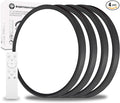 4Pack 12 Inch Remote Control Dimmable LED Flush Mount Ceiling Light Panel,24W 2520LM,2700K-6000K Adjustable Color,Ultra Thin Round Black Ceiling Light Fixture for Hallway Kitchen Bedroom Home Office