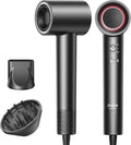 High Speed Hair Dryer 160000 RPM, Professional Ionic Blow Dryer for Fast Drying, Smart Thermo-Control, 500 Million Negative Ions, Quiet Lightweight Hairdryer with Magnetic Diffuser & Concentrator