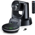 TONGVEO AI Auto-Tracking PTZ Conference Camera System with Bluetooth Microphones, 3X Optical Zoom USB3.0 1080P 60fps, 93° Wide-Angle All-in-One Video Conference Solution for Church & Office