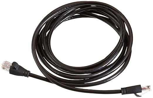 Amazon Basics RJ45 Cat 6 Ethernet Patch Cable, 1Gpbs Transfer Speed, Gold-Plated Connectors, 10 Foot For Personal Computer,Printer,Laptop,Gaming Consoles,Router, Black