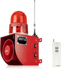EOKHEOY Outdoor Security Siren Alarm 1.24 Mile Range Wireless 120dB Loud Waterproof Emergency Alarms with Strobe Light Adjustable Siren Sounds AC110-120V