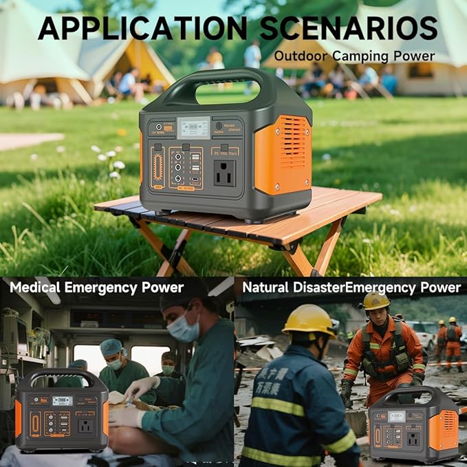 KAIYUEKJ Portable Power Station 256Wh LiFePO4 Battery, 300W (Peak 600W) Backup Lithium Battery, Solar Generator for Outdoors Camping Travel Hunting Blackout