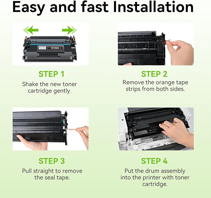 CF258X 58X Toner Cartridges Black High Yield with Chip Compatible Replacement for HP 58A 58X CF258A CF258X for LaserJet MFP M428fdw M428fdn M428dw M404 M428 Pro M404n M404dn M404dw Printer(2 Pack)