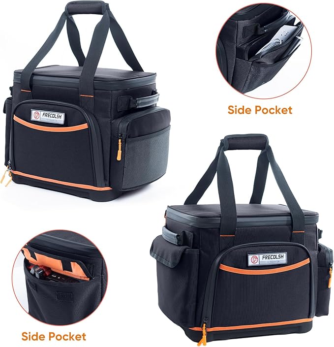 FRECOLSH Travel Carrying Case Compatible with Jackery Explorer 1000, Portable Power Station Storage Case with Water- proof Bottom and Pocket for Jackery Accessories Solar Generator Storage Bag Only