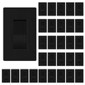 ThunderWay Matte Black 3 Way Decorative Light Switch with Plate, 15 A 120/277 V Rocker Paddle Wall Switch Replacement, Self-Grounding, Residential Grade, Wall Plate, UL Listed (30 Pack)