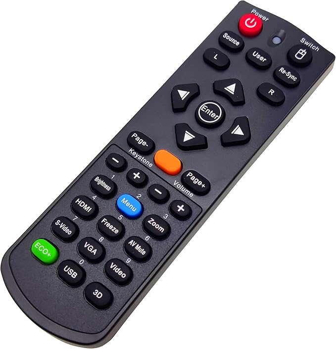 INTECHING BR-5043N Projector Remote Control for Optoma DS328 DS330 DW326e DX326 DX328 DX330 DX5100 EH501 EW420 GT760 GT760A H100 H180X S302 S303 W303 W303ST W501 X301 X302 X303 X305ST X501
