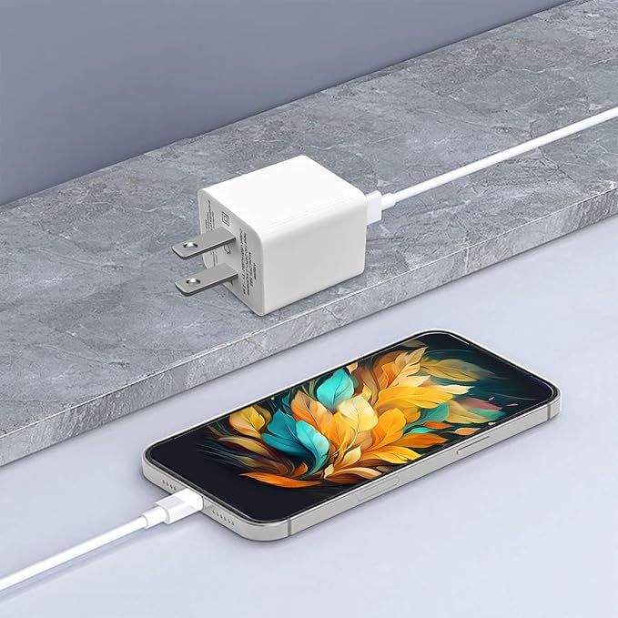 USB Wall Charger，Dual A USB Port Cube Power Plug Adapter，Fast Phone Charger Block Charging Box Brick for i Phone 16 15 14 13 12 11 Pro Max 10 SE X 8 7 Plus-Colorful