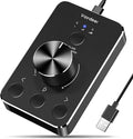 Vaydeer Volume Control Knob with One-Click Mute Function and 3 Volume Control Modes, USB Volume Knob Multimedia Controller for Win 7/8/10/Mac, Gift for Festivals Loved Ones