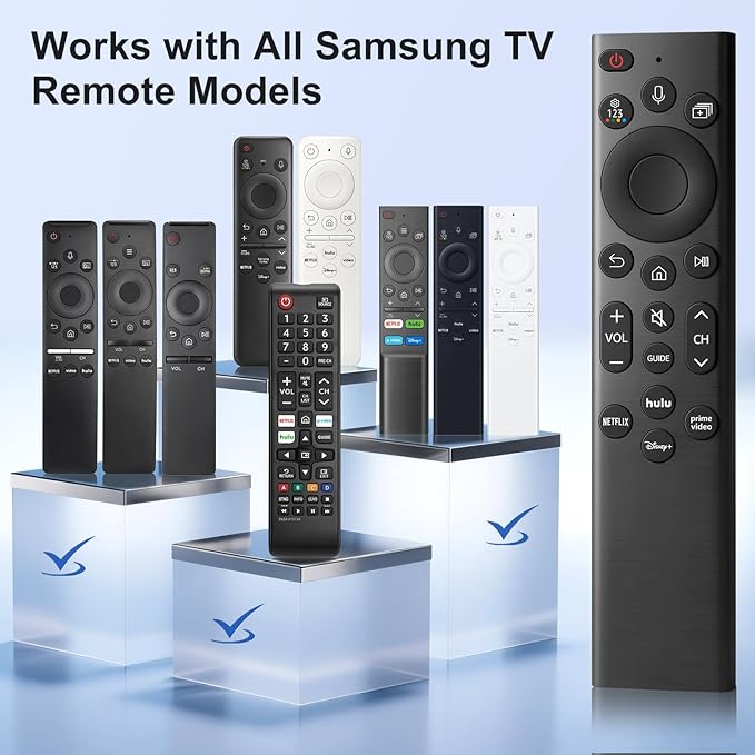 【2 Pack】 Voice Remote Replacement for Samsung-TV-Remote-Control, Compatible with All Samsung Frame Neo QLED UHD 4K 8K Series Smart TVs with Voice Control and 2-Year Warranty