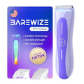 BAREWIZE Bikini Trimmer for Women, Electric Shaver for Women | LED Light, IPX7 Waterproof, USB-C Rechargeable, Ceramic Blade | Electric Razors for Women, Pubic Hair Trimmer Women (Violet Haze)