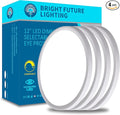 4Pack 12 Inch Dimmable LED Flush Mount Ceiling Light Panel,24W 2520LM,2700K-6000K Adjustable Color,Ultra Thin Round White Ceiling Light Fixture for Hallway Kitchen Bedroom Home Office